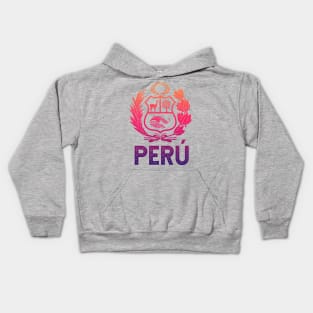 Peru - Coat of arms - colorful design Kids Hoodie